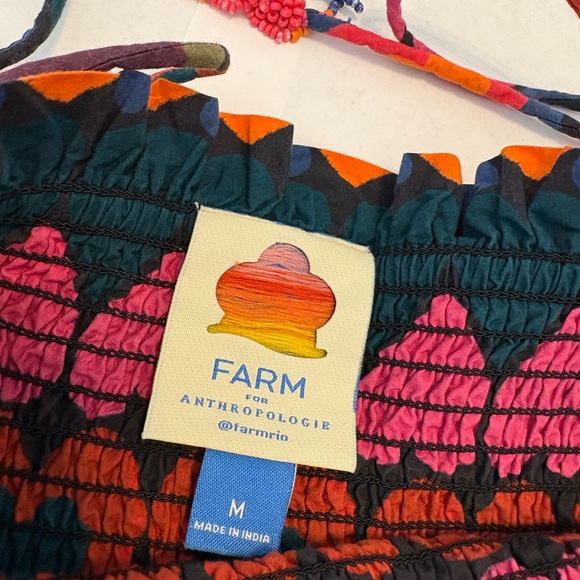 Farm Rio for Anthropologie Colorful Heart Midi Dress size medium - Picture 3 of 5